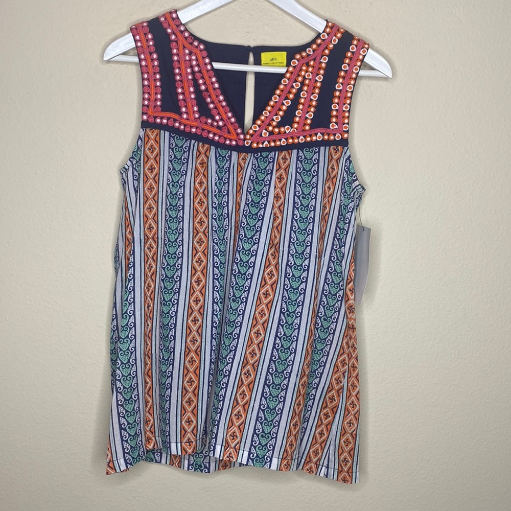 Roberta‎ Roller Rabbit Sleeveless Embroidered Top